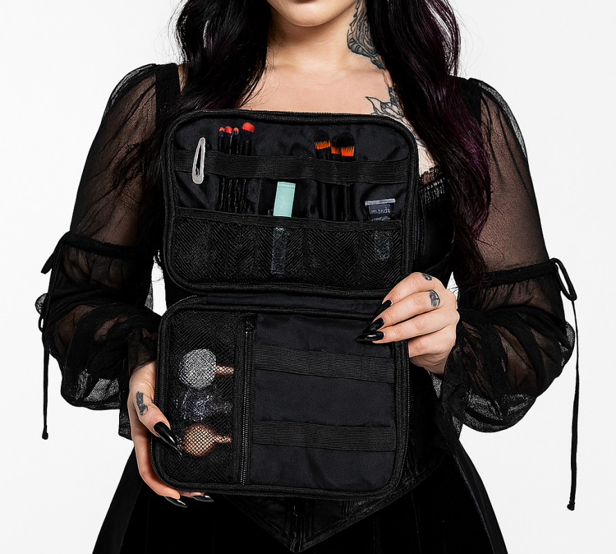 Resting Witching Face Coemtics Bag Open Model