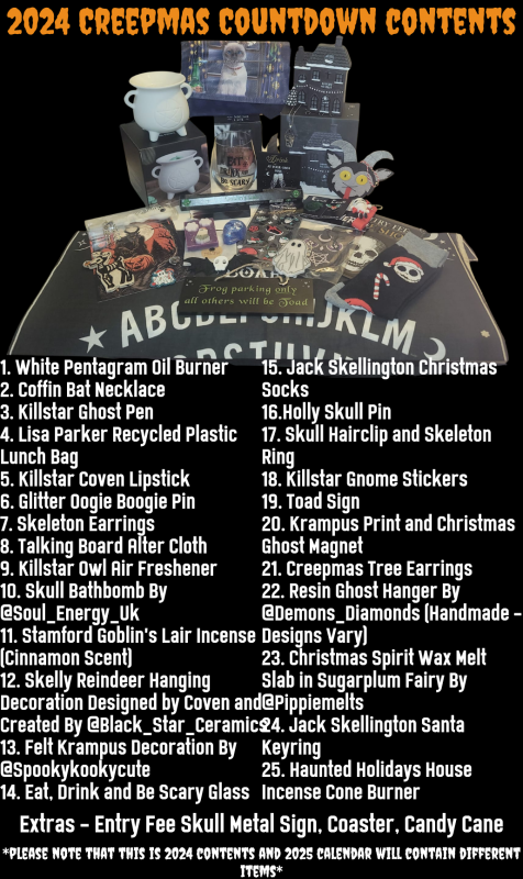2024 Mobile Creepmas Christmas Calendar Box Contents Banner (1030 x 1730 px)