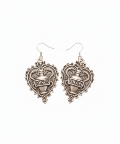 Coven Shop Jewellery Posion Bottle heart earrings0126