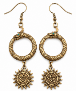 Snake and Pentagram Earrings Shop